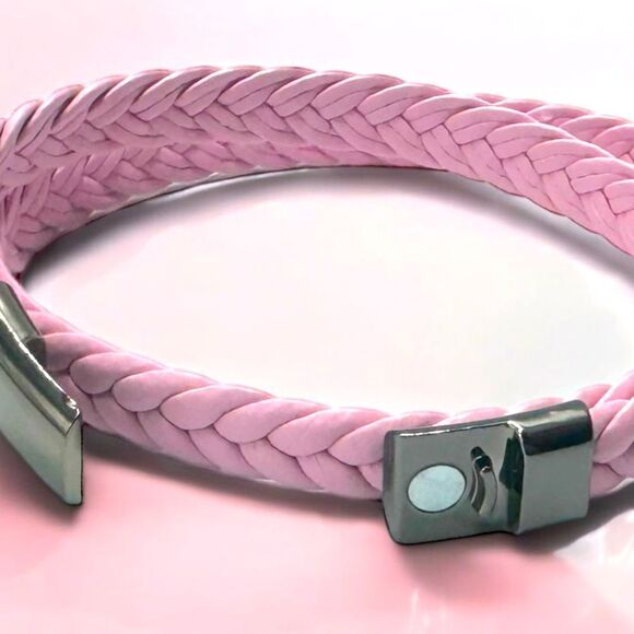 Double-wrap PU Braided Leather Magnetic Bracelet Wrap l 3 colors to choose! New - Picture 3 of 10